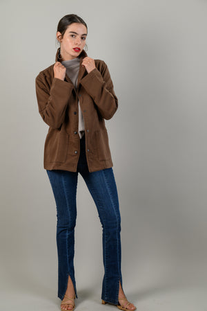 זאקט milan לנשים בצבע חום oz capsule