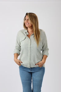 חולצה Dorin לנשים בצבע תכלת oz capsule