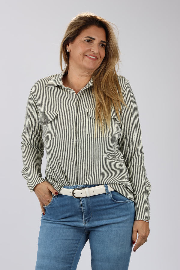 חולצה Dorin לנשים בצבע כחול oz capsule