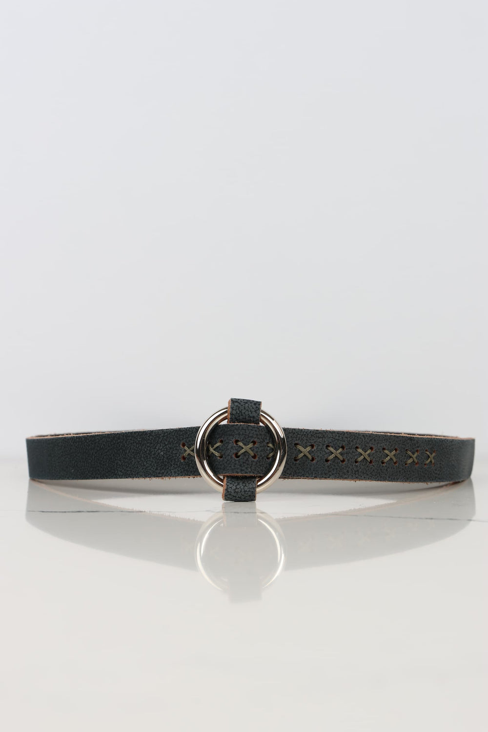 חגורה עור -croco- בגדי מעצבים- Oz Capsule collection