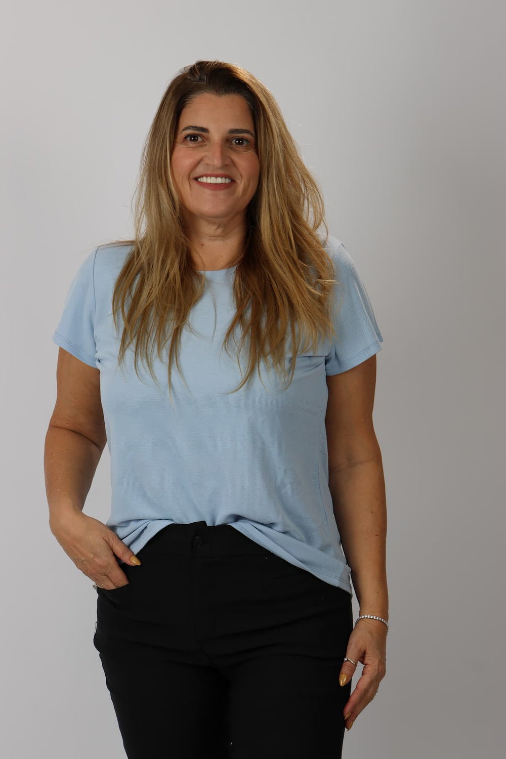  Juniper  חולצה בצבע  תכלת