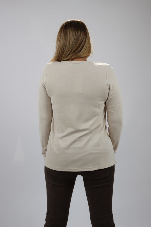 חולצת Shenav New לנשים מבד מיני וופל בגזרת A מתרחבת