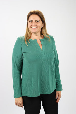 חולצת Shenav New לנשים מבד מיני וופל בגזרת A מתרחבת